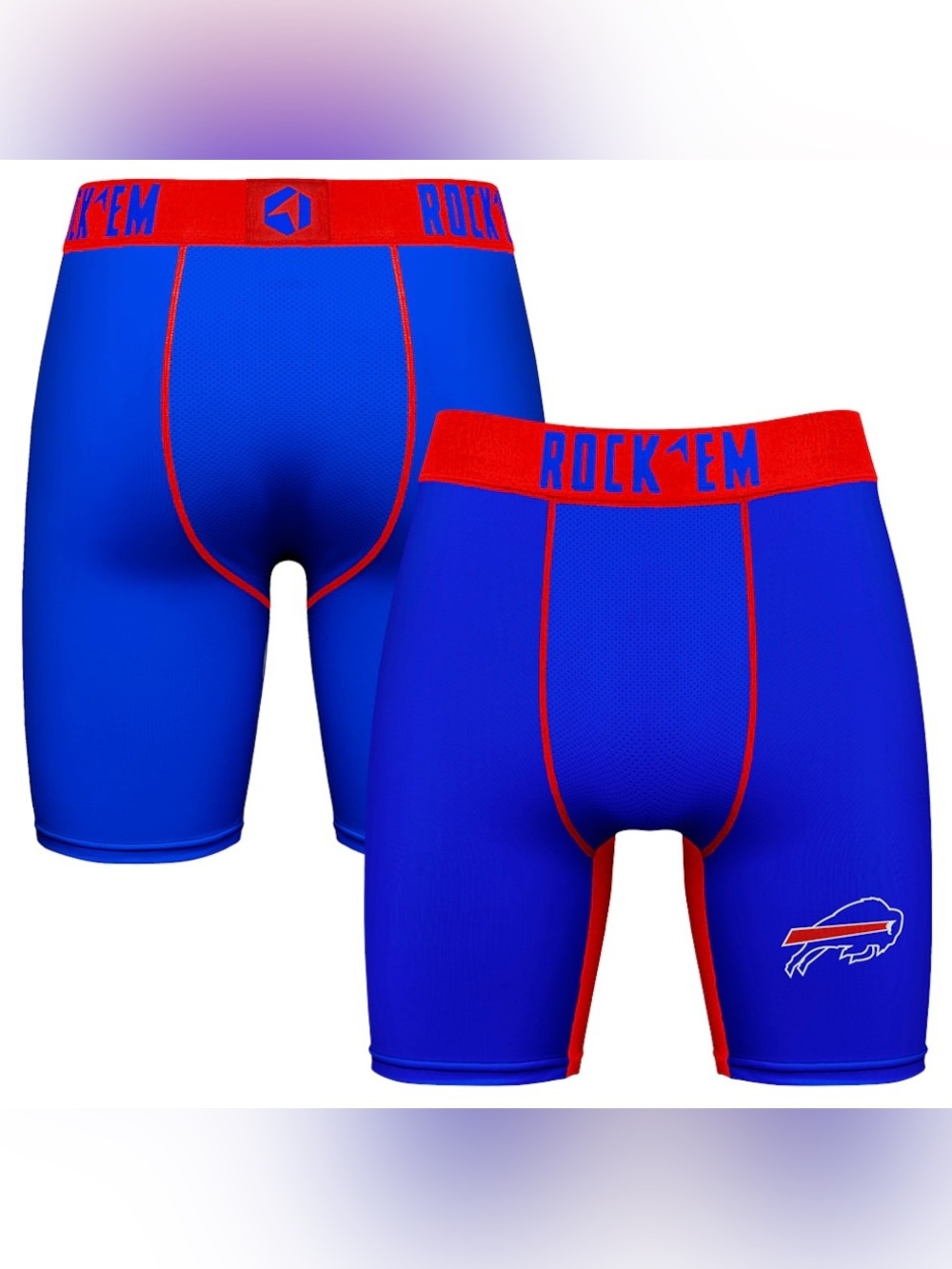 Men's Rock Em Socks Royal Buffalo Bills Primary Logo Boxer Briefs Sz. XL